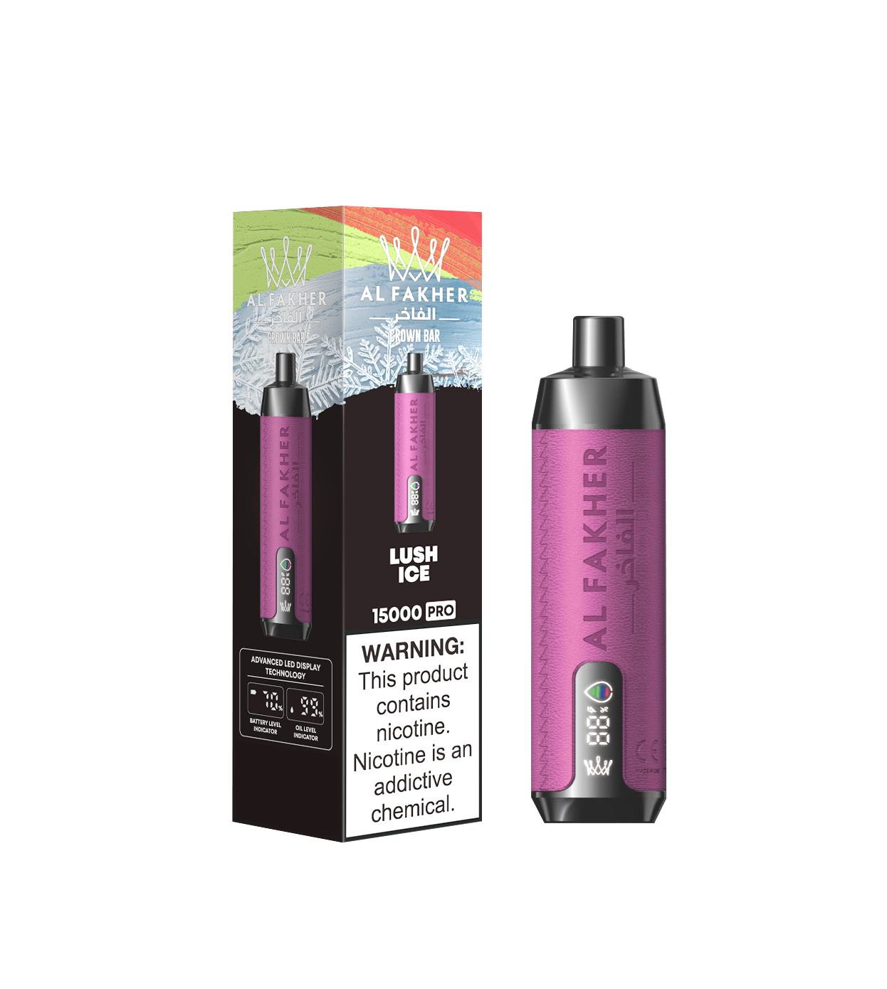 AL FAKHER CROWN BAR 15000 Puffs DTL Hookah Top UK Brand Disposable Vape 5 AL FAKHER CROWN BAR 15000 Puffs flavor 7