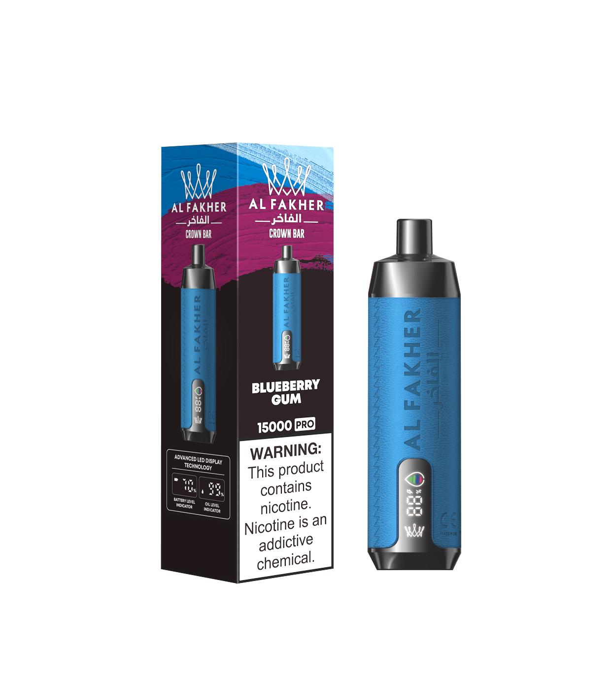 AL FAKHER CROWN BAR 15000 Puffs DTL Hookah Top UK Brand Disposable Vape 4 AL FAKHER CROWN BAR 15000 Puffs flavor 8