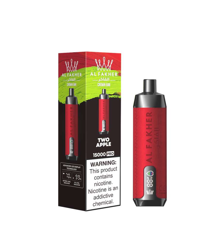 AL FAKHER CROWN BAR 15000 Puffs DTL Hookah Top UK Brand Disposable Vape 12 AL FAKHER CROWN BAR 15000 Puffs Disposable Vape