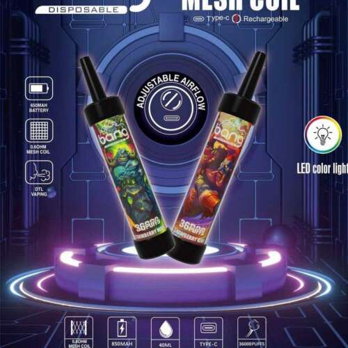 Bang 36000 Puffs Disposable DTL LED Light Vape Pen