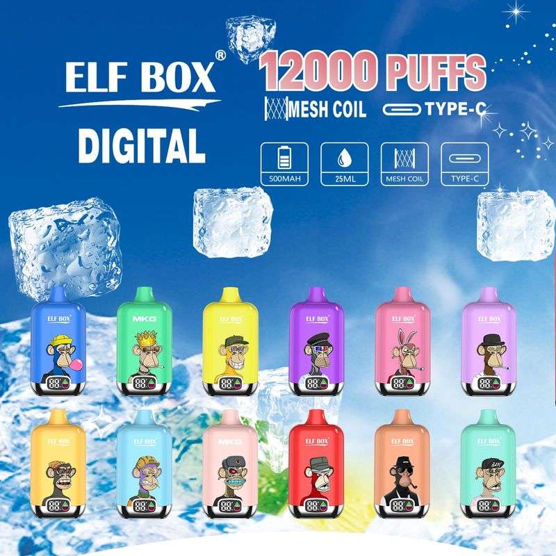 ELF Box Digital 12000 puffs LED display Disposable Vape