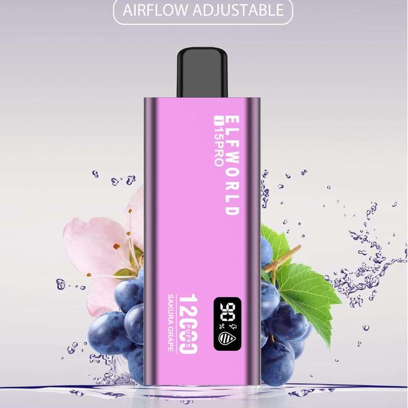 Elfwold i15 PRO 12000 Puffs Display Screen Adjustable airflow Disposable Vape 3 Elfwold i15 PRO 12000 Puffs Display Screen Adjustable airflow Disposable Vape - Image 3