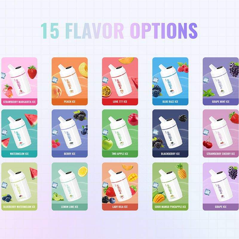 Mesii Shisha Heavy Hitter 50000 Puffs MTL/DTL adjustable LCD Screen Disposable Vape