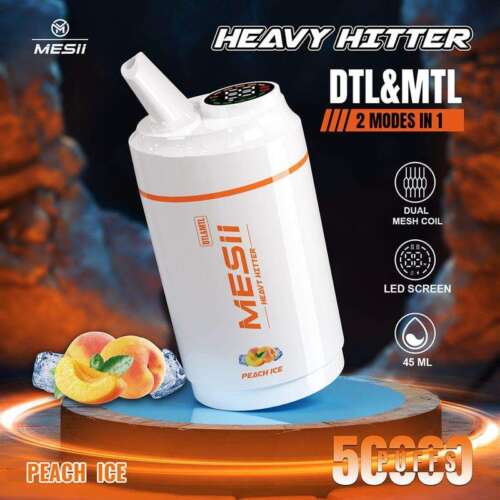 Mesii Shisha Heavy Hitter 50000 Puffs MTL/DTL adjustable LCD Screen Disposable Vape