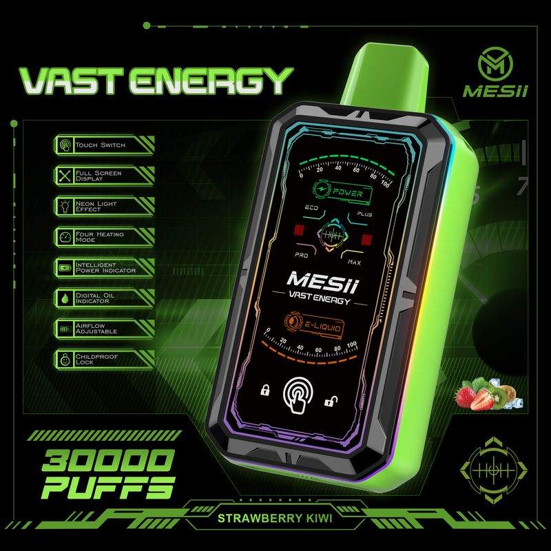 Mesii Vast Engergy 30000 Puffs Touch Switch LCD Screen 4 heating mode Adjustable airflow Fingerprint lock Disposable Vape 7 Mesii Vast Engergy 30000 Puffs Touch Switch LCD Screen 4 heating mode Adjustable airflow Fingerprint lock Disposable Vape - Image 7