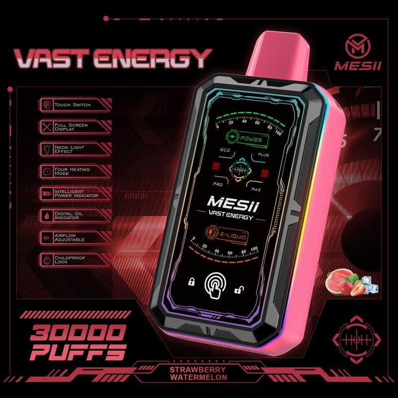 Mesii Vast Engergy 30000 Puffs Touch Switch LCD Screen 4 heating mode Adjustable airflow Fingerprint lock Disposable Vape 10 Mesii Vast Engergy 30000 Puffs Touch Switch LCD Screen 4 heating mode Adjustable airflow Fingerprint lock Disposable Vape - Image 10