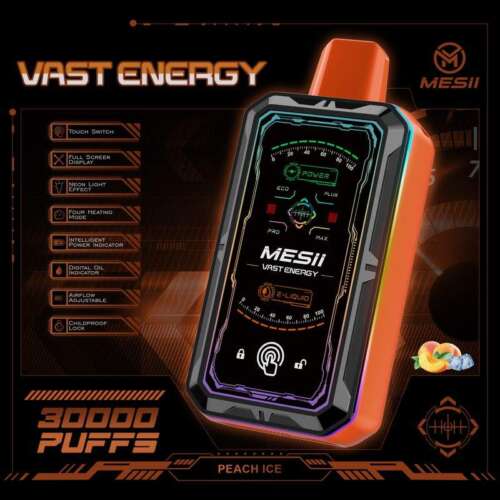 Mesii Vast Engergy 30000 Puffs Touch Switch LCD Screen 4 heating mode Adjustable airflow Fingerprint lock Disposable Vape