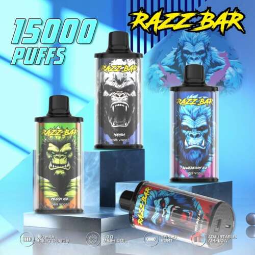 Razz bar 15000 puffs crystal adjustable airflow disposable vape online