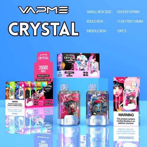 VAPME CRYSTAL 20000 PUFFS Double Flavor LCD Screen Display Disposable Vape