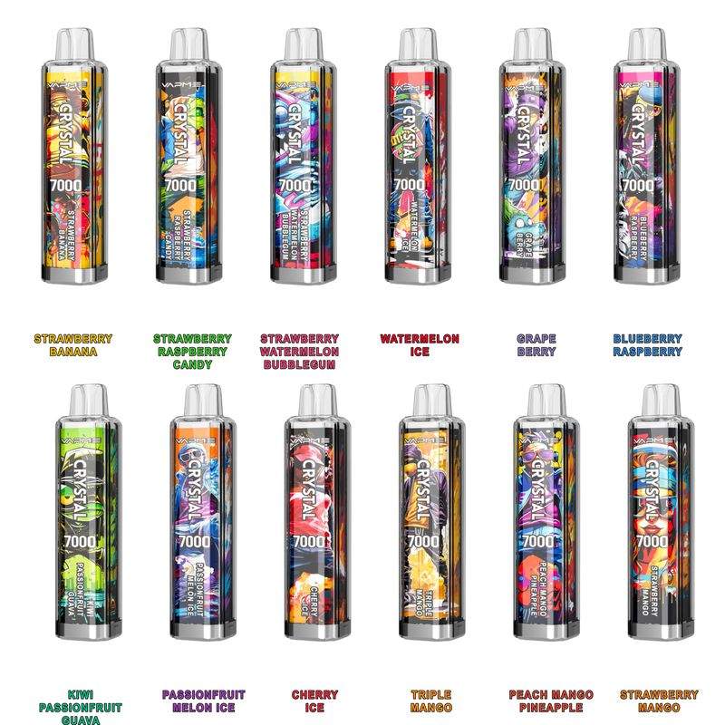 VAPME CRYSTAL 7000 PUFFS Disposable Vape vibrant LED lights