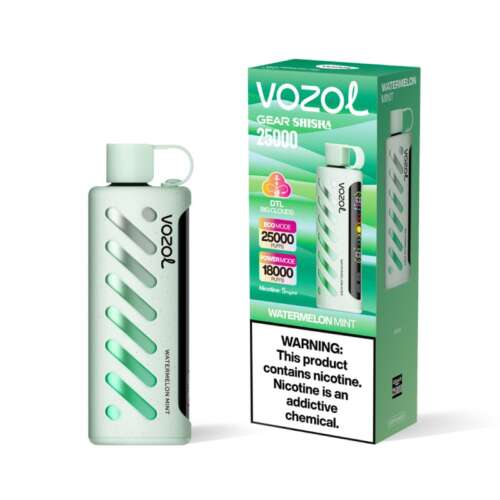 Vozol Gear Shisha 25000 Puffs DTL Disposable Vape Watermelon Mint