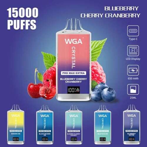 WGA Crystal Pro Max Extra 15000 Puffs Adjustable Airflow Disposable Vape