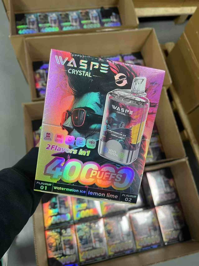 WASPE Crystal Double Flavors 40000 Puffs Authentic 2-in-1 Flavors LED Screen Dual mesh coil Disposable Vape 8 WASPE Crystal Double Flavors 40000 Puffs Authentic 2-in-1 Flavors LED Screen Dual mesh coil Disposable Vape - Image 8