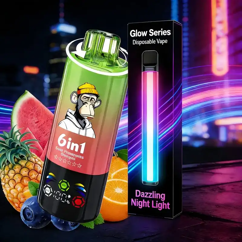 Disposable vapes decorated with glow